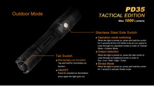 Fenix PD35 - Tactical - Negru